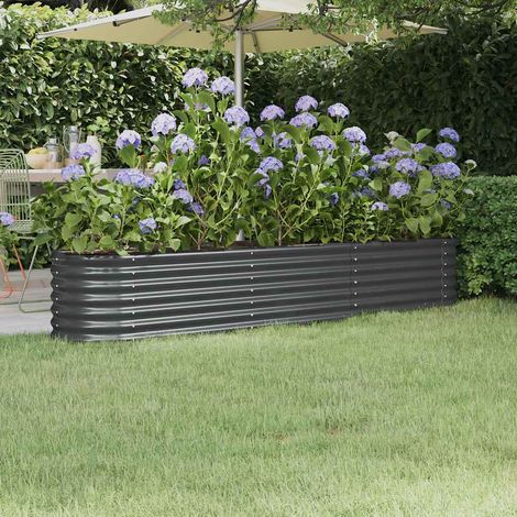 Hochbeet Verzinkter Stahl 224x40x36 cm Anthrazit (1/5)