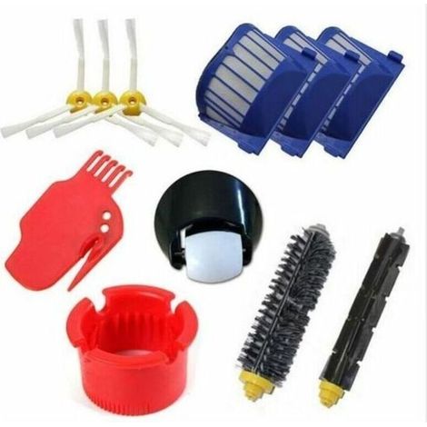 Kit De iRobot Roomba Aspirateur Robot ROUE AVANT+Filtre + Brosse Latérale Pour 600 536 551 552 528 564 595 610 620 630 650 655 660 (1/5)