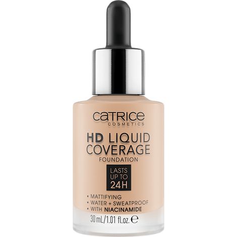 Base de maquillaje líquida de alta cobertura Catrice HD - 030 SAND BEIGE 30 ml (1/2)