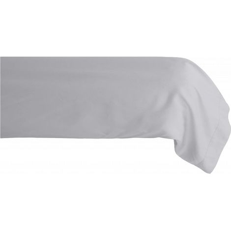 Taie de traversin percale pur coton peigné longues fibres 80 fils/cm² Vent du sud - Perle - 43 x 195 cm - Perle -