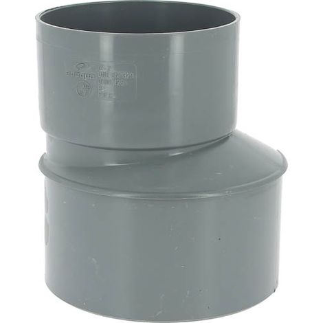 Adequa – Réduction excentrée mâle-femelle PVC Ø160-125 – Raccord d'évacuation pour chantiers humides – Installation facile et rapide