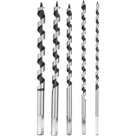 Bites de Forage en Bois en Bois en Acier en Carbone de 5pc.