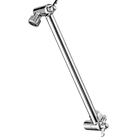 Extension de pomme de douche chromée, bras d'extension de douche de 9 pouces, bras d'extension de pomme de douche réglable (1/4)