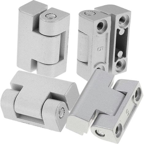4 charnières à friction en alliage d'aluminium argenté pour le contrôle et la hauteur. (1/5)