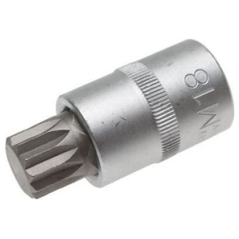 Douille À Embouts - 12,5 mm - Denture Multiple Intérieure Pour XZN M18 - Acier Chrome-Vanadium - 55 mm