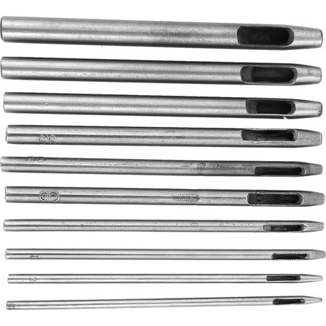 10 emporte-pièces pour percer des œillets en forme de pétale de fleur avec une lanière de cuir - Outil de perçage manuel pour bricolage (1/5)