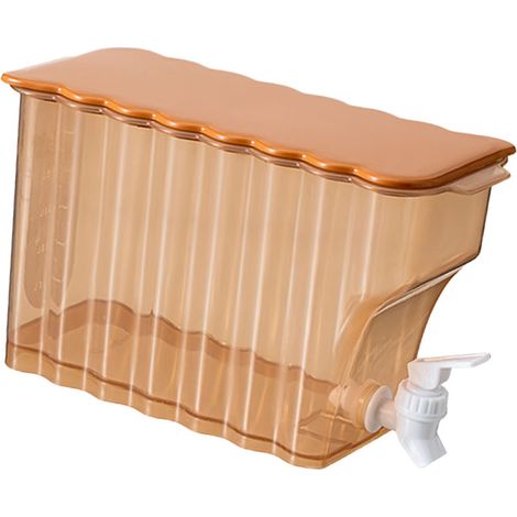Bouilloire à eau froide avec robinet, PP scellé, conservation au réfrigérateur, pour thé aux fruits, thé aux fleurs, lait, thé, eau, orange (1/5)