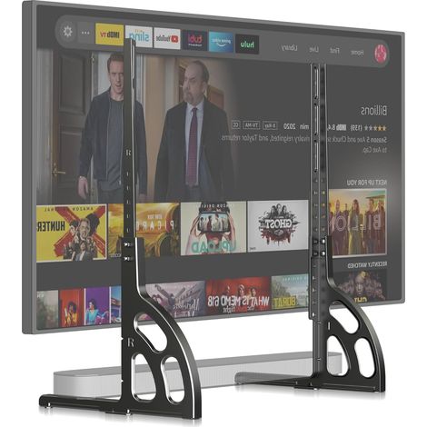 Pied TV Universel pour LCD LED OLED Ecran Téléviseurs 22 à 85 Pouces, Hauteur Adjustable Pied TV Stand, VESA Max 1000x500mm jusqu'à 55 kg (1/5)