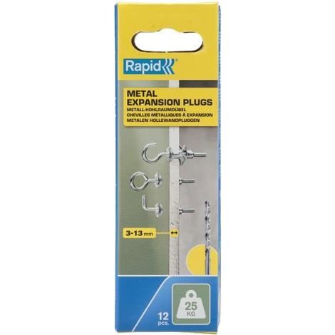 Taco de expansión metálico ø8 x 32 tornillo ø4, blíster 12 uds