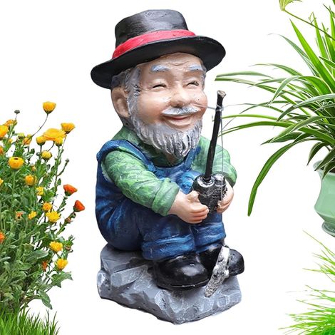 Mann Outdoor Angeldekor Wetterfeste Old Man Angelfiguren