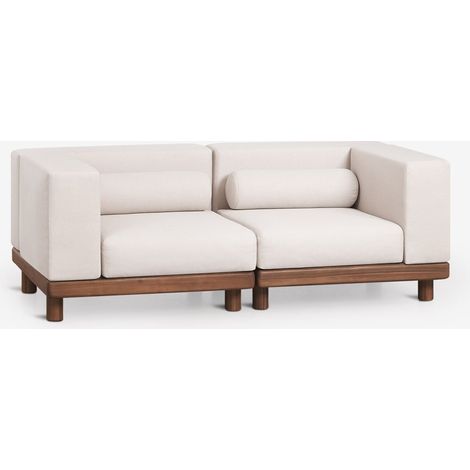 SKLUM Modulares 2-teiliges Gartensofa mit 2 Eckmodulen aus Akazie Edrien Akazie Braun (1/5)