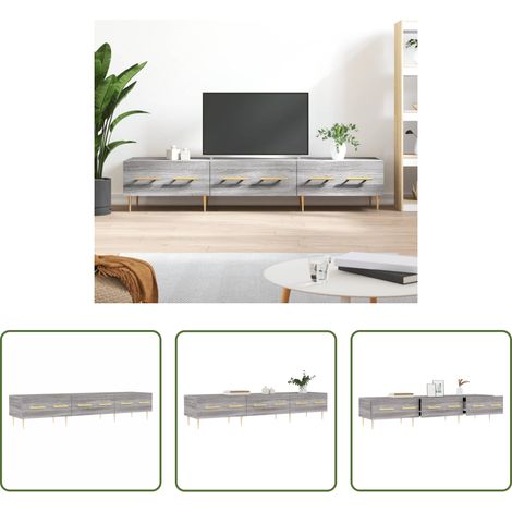 Holzwerkstoff - TV-Schrank Grau Sonoma 150x36x30 cm Holzwerkstoff (1/5)
