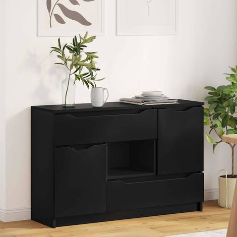 vidaXL Credenza con cassetto Nero 100 x 30 x 65,6 Legno