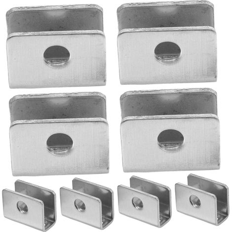 Gatuida Lot de 8 pinces fixation pour panneaux verre, rapide (1/5)