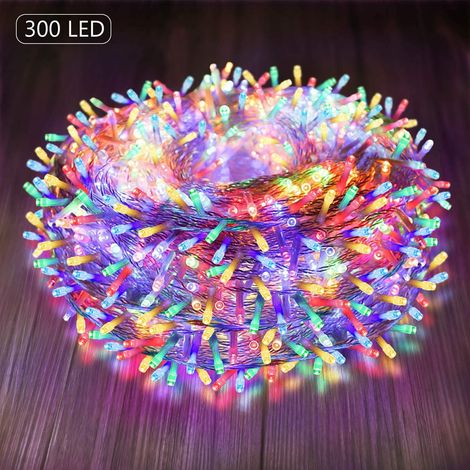 1 Guirlande lumineuse LED,300 LED multicolores,étanche,intérieur et extérieur,Noël,mariage (1/5)