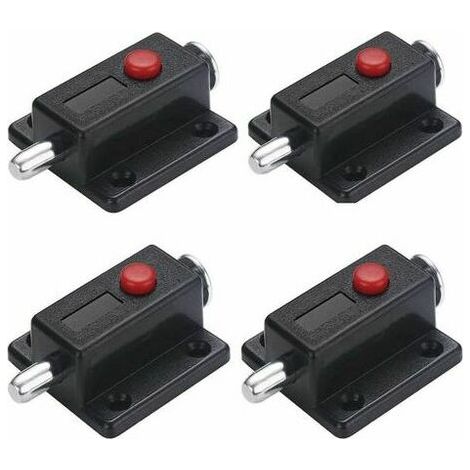4pcs Spring Window Cabinet Knob Automatic Door Latch Lock Furniture Cabinet Drawer Door Lock with Spring Knob (1/5)