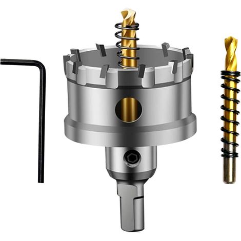 Scie cloche au carbure, fraise cloche TCT inoxydable, élargisseur de trou — 50 mm  convient pour l'acier inoxydable et la tôle fine. (1/5)