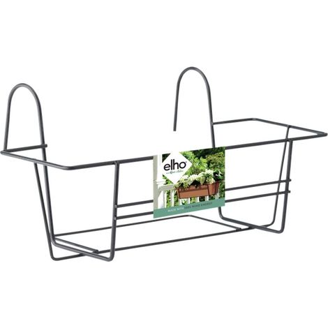Elho Green Basics Support Balconnière 80 - Noir - L 79 x B 26 x H 20 cm - Balconextérieuraccessoires