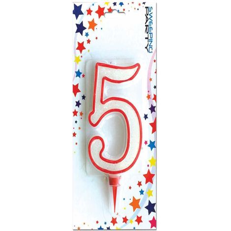 Bougie Pailletée Géante Numéro 5 Bougie D'animation Pour Fête D'anniversaire