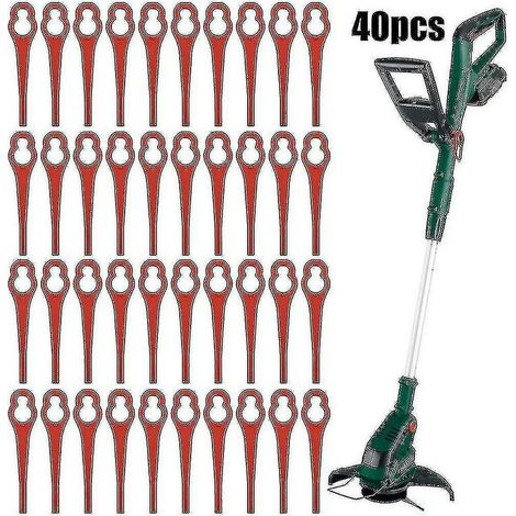 40 Ersatzmesser für Parkside Prta 20-lia1 Lidl Ian 3 46 91099406 Rasenmäher, rote Kunststoff-Schneidklinge (1/5)