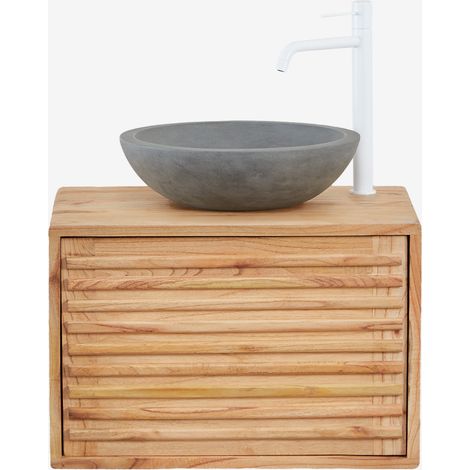 SKLUM Hängendes Badezimmermöbel-Set 60x45 cm aus Deleyna-Holz                                    (1/5)