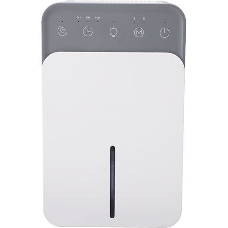 Déshumidificateur d'intérieur 1500 ml, mini-déshumidificateur de bureau silencieux en ABS avec minuterie, blanc, prise UE 100-240 V (1/5)