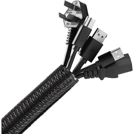 Cache-câbles électriques, 10 mm x 6 m, gaine pour câbles électriques, cache-câbles électriques, gaine pour organiser les câbles TV, ordinateur, PC (1/5)