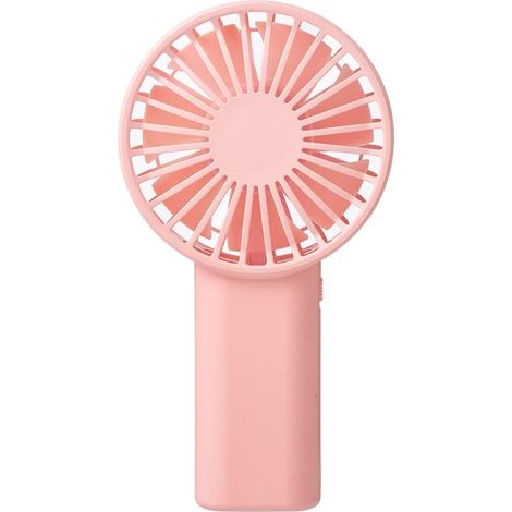 Mini ventilateur portable à piles (rose), convient à une utilisation intérieure et extérieure. (1/5)