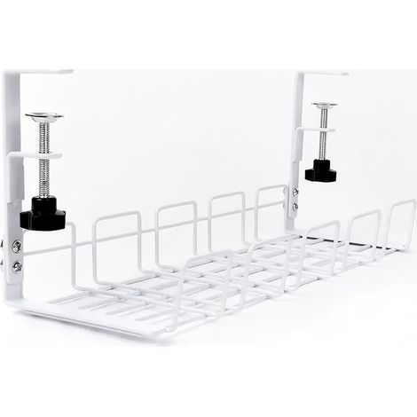 Plateau de gestion des câbles sous le bureau, organiseur support de cordon de bureau sans perçage pour la gestion des câbles, (1/5)