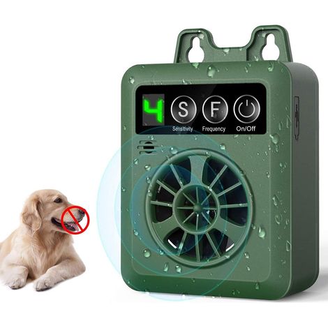 Dispositif Anti-Aboiement Ultrasonique Réglable - Fréquence 15 kHz à 30 kHz - Portée 15 m - Étanche IP4 - Rechargeable USB - Pour Chiens de 6 Mois à 8 Ans