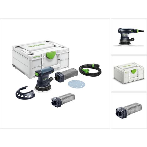 Festool ETS 125 REQ-Plus Lijadora excéntrica 125 mm 250 W + Juego de systainer + SB-Longlife RTS/DTS/ETS bolsa para polvo (576069) (201693) (1/5)