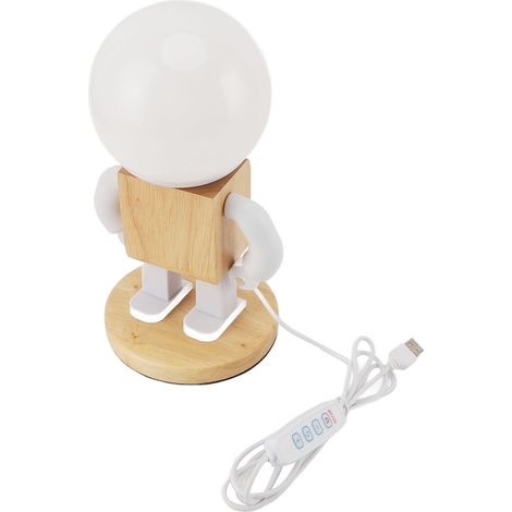 Ortviai Lampe de bureau LED en forme de robot – réglage tactile de la luminosité (10-100 %), USB 5 V, design moderne et compact (23 x 12 cm) (1/5)