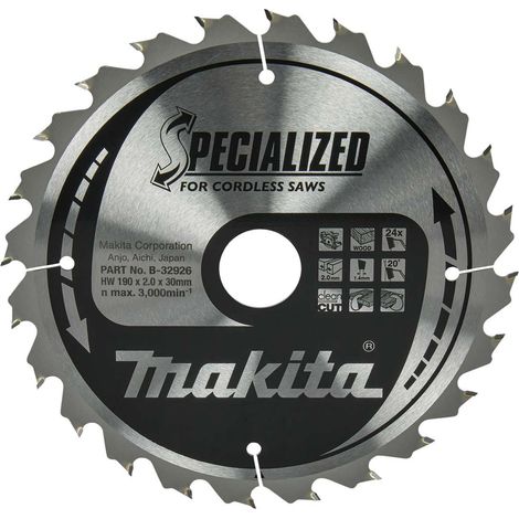 Makita - Sägeblatt Holz, 190x30 mm, 24 Zähne B-32926