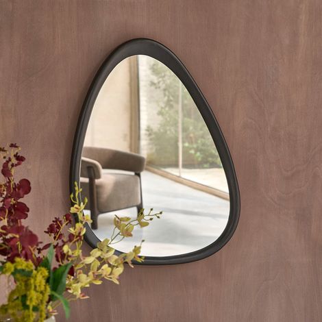 Miroir organique en bois massif 75x60 cm
