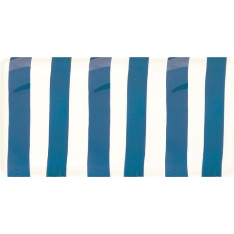 Vassoio 39,5x20 cm in ceramica dipinta a mano Color Mix Blue - Pozzi Milano Spa