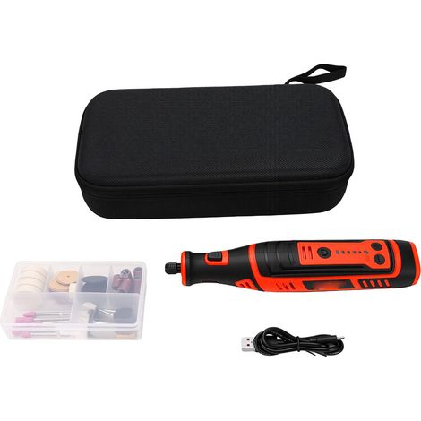 Kit d'outils rotatifs sans fil rechargeables pour la gravure, le ponçage, le polissage, la sculpture, le meulage et la découpe. (1/5)