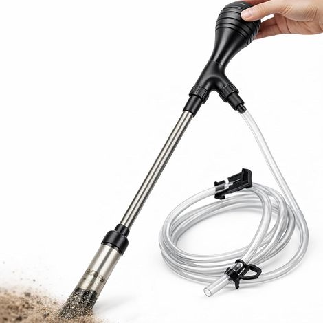 2 en 1 Nettoyeur Aquarium, Aspirateur Aquarium Kit pour Changement D'eau (1/5)