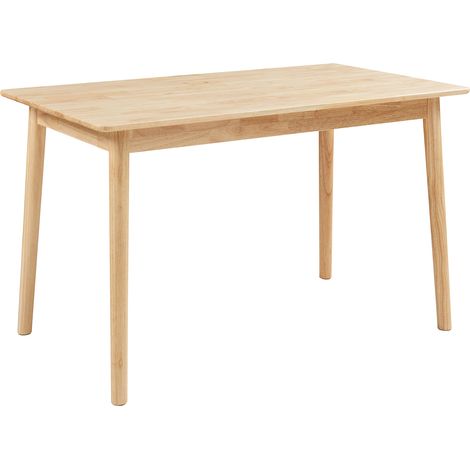 Tavolo da Pranzo Klijori Tavolo da Cucina in Legno di Hevea 120x70 cm color Naturale [en.casa] (1/5)