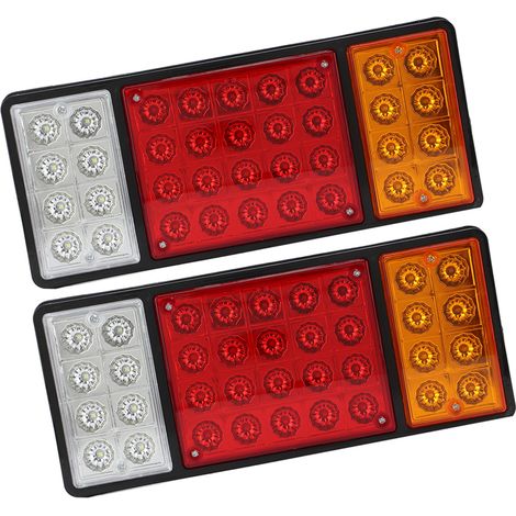 Lot de 2 feux arrière 12V 36 LED haute visibilité pour caravane et camion (1/5)