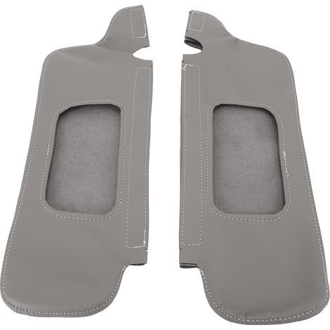 Housse de protection pour pare-soleil en cuir PU, 2 pièces, aspect élégant, résistant aux rayures, remplacement pour Mustang 1994 à 2004, gris (1/5)