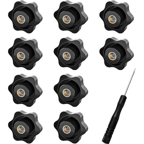 Bouton de Serrage Tête étoile,Ecrou Étoile,Écrous à poignée,Bouton de Serrage M5,Serrage Écrous Poignée Forme Étoile,Bouton De Serrage De Filetage,Écrou De Serrage M5,10Pcs (1/5)