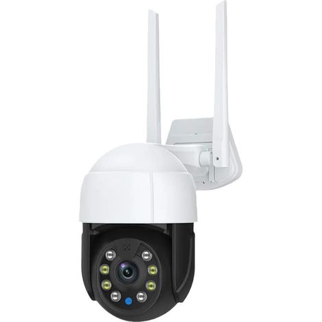 Außenüberwachungskamera, 360°-WLAN-Außenüberwachungskamera, Farbnachtsicht, hochauflösende Überwachung, Zwei-Wege-Audio, IP65 wasserdicht. (1/4)