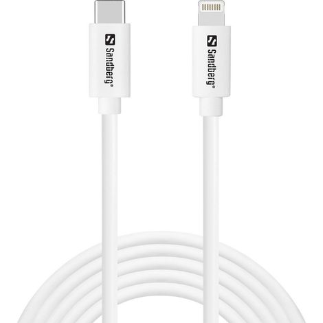 Sandberg USB-C PD to Lightning MFI, 2M Blanco
