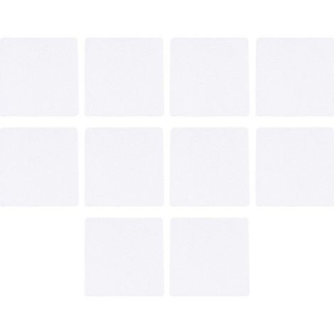 10 Stück 10x10cm quadratische Aufkleber PEVA Badewannenaufkleber Präventionsaufkleber Selbstklebende Badewannenaufkleber (Litschi-Muster)-10X10cm-White (1/4)