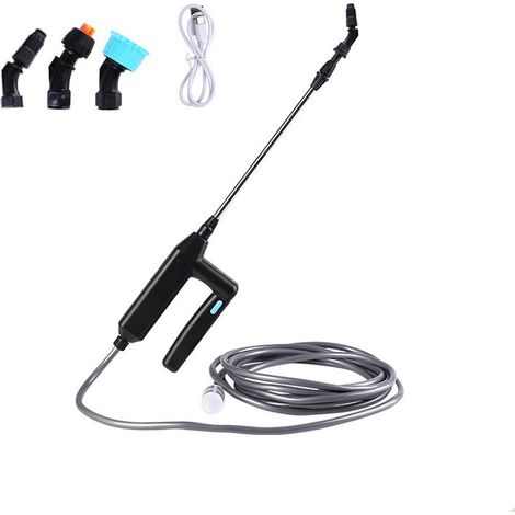 Pulvérisateurs électriques, pulvérisateurs électriques télescopiques pour toitures, pulvérisateurs de jardin rechargeables par USB, pulvérisateurs de jardin portables avec buses et tuyaux de 3 mètres. (1/5)