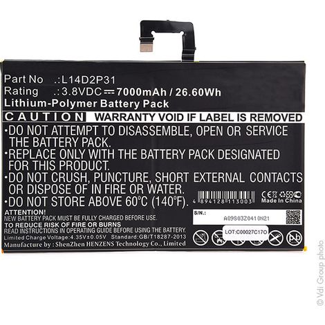 NX - Batterie tablette 3.8V 7000mAh - L14D2P31SB18C03763 (1/3)