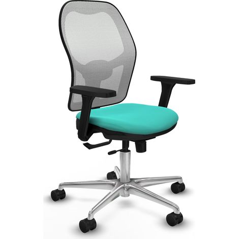 Chaise de bureau piqueras y crespo Jorquera turquoise aluminium (1/2)