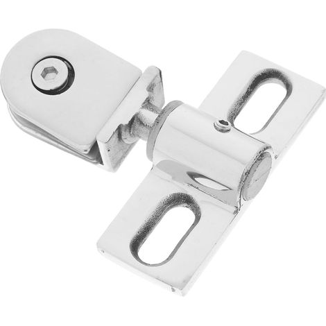 Bisagra pivotante para puerta de acero inoxidable plateado (1/5)