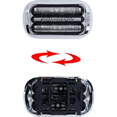 Testina da rasatura compatibile con Braun Serie 7, modello 73S, per rasoi elettrici, inclusa spazzola di pulizia (1/3)