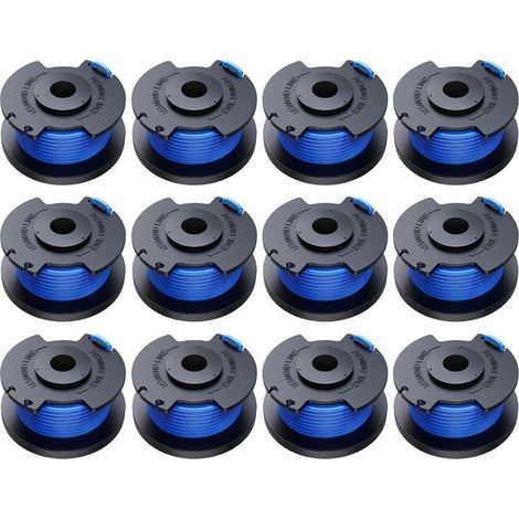 Kit R12+0 Bleu pour bobines Ryobi AC14RL3A/capuchons de bobine AC14HCA, bobines de battage d'herbe (1/5)